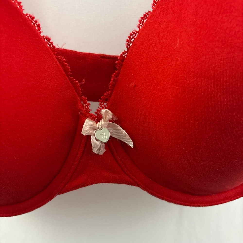 VICTORIA'S SECRET Body By Victoria Lined Perfect Coverage 34DD Red Sequin - Picture 4 of 10